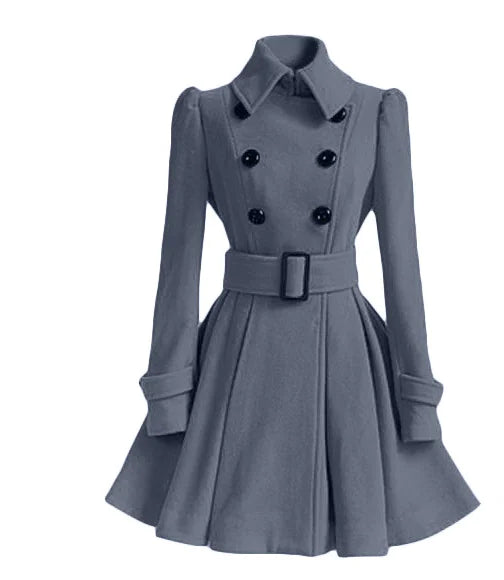 Manteau Laine Femme - Trench Double Boutonnage