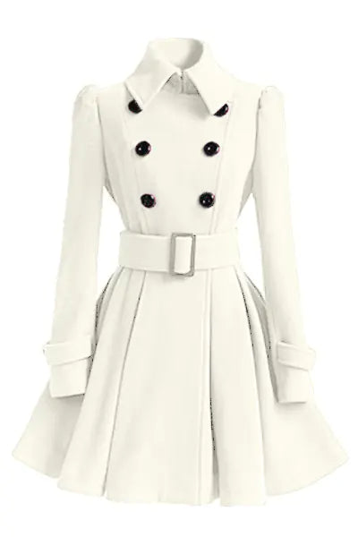 Manteau Laine Femme - Trench Double Boutonnage