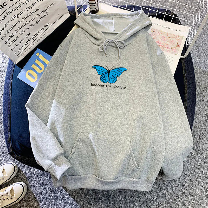 Loose Single Butterfly Autumn Winter Clothing