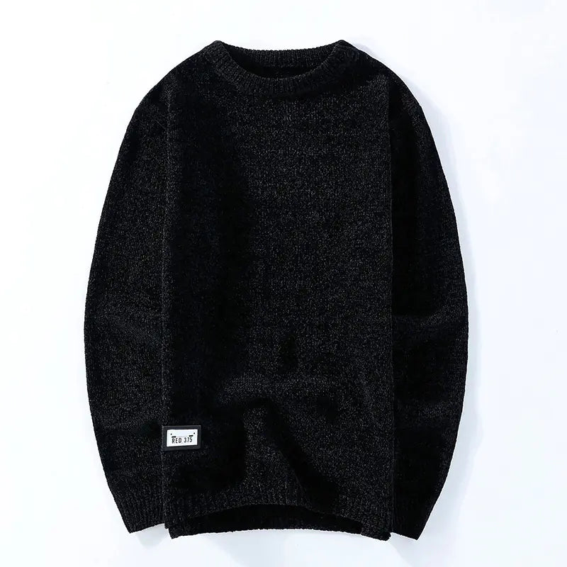 Men's Thick Velvet Winter Sweater - Cozy Warm Pullover