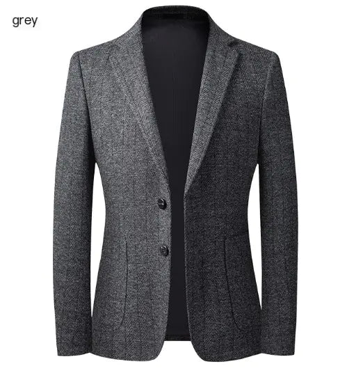 Women's Heavy Plaid Coat - Wool Blend Winter Jacket