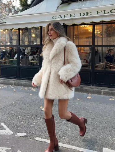 Milano Long Women's Faux Fur Coat - Luxe Winter Outerwear | New