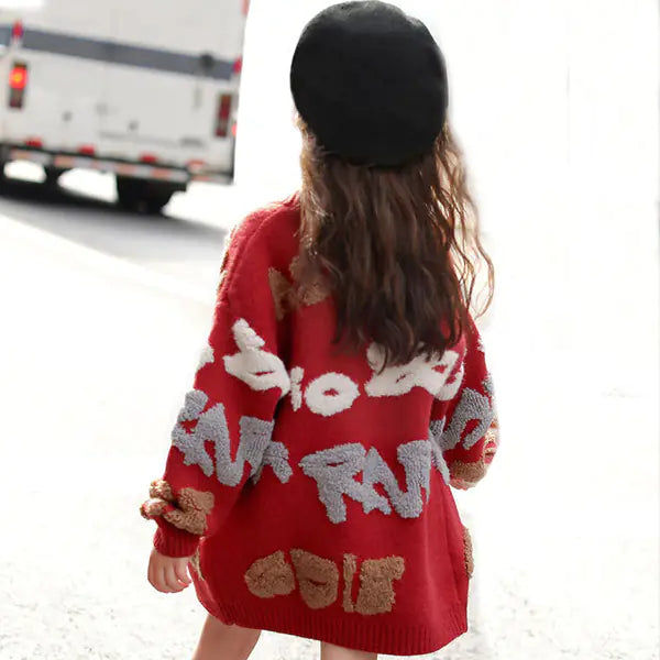 Children's Sweater Coat - Kids Knit Cardigan Jacket
