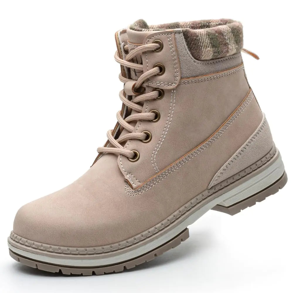 Women's Waterproof Winter Work Boots - Comfortable Hiking Snow Boots