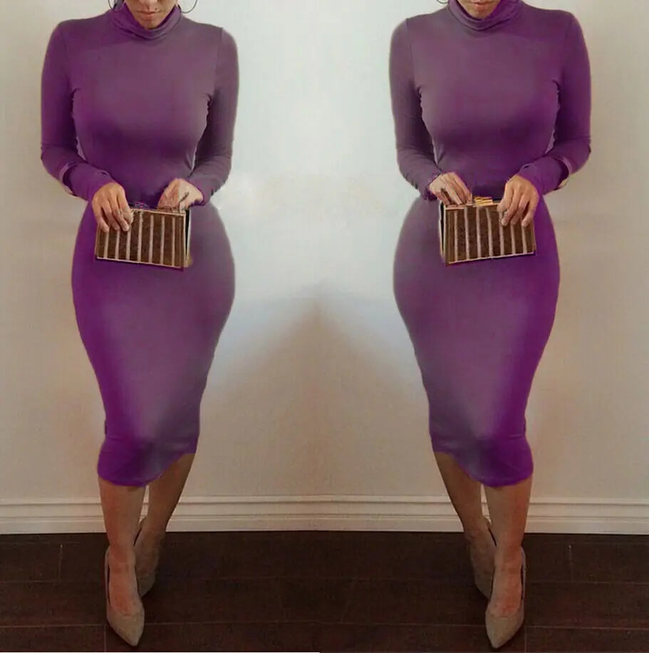 Autumn Winter Bandage Dress & Long Sleeve Nightclub Dress
