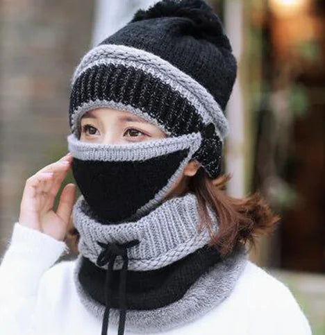 Windproof Knit Beanie Hat