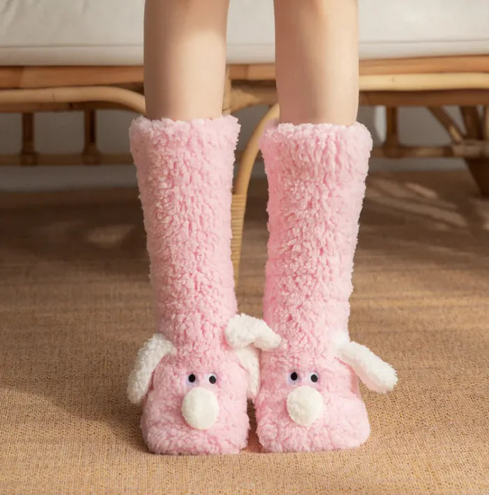 Plush Winter Socks – Non-Slip Soft Floor Socks